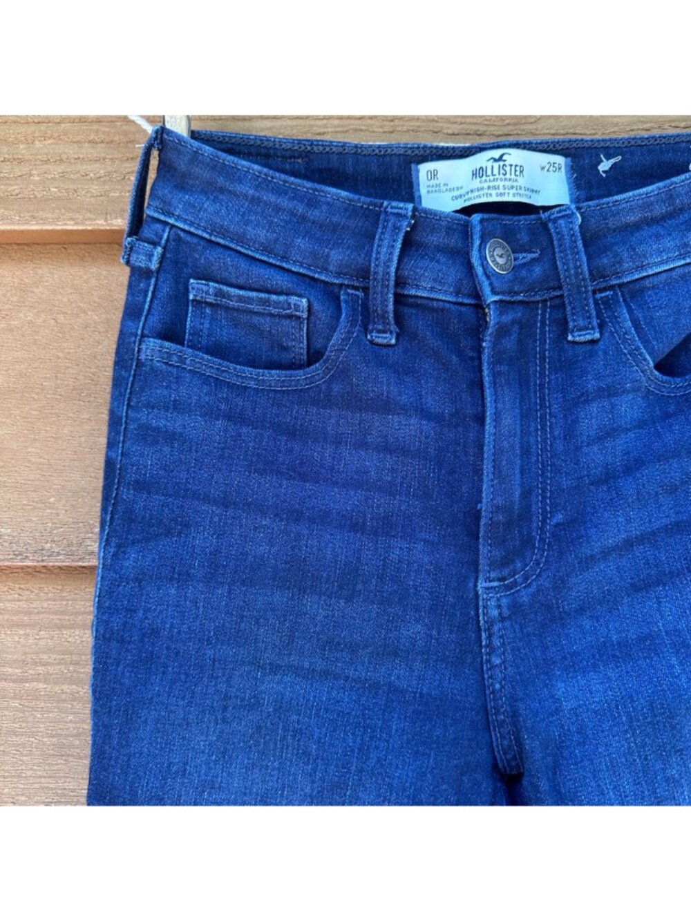 Hollister Curvy High-Rise Super Skinny Jeans W25R Dark Wash Denim Womens - Picture 7 of 12